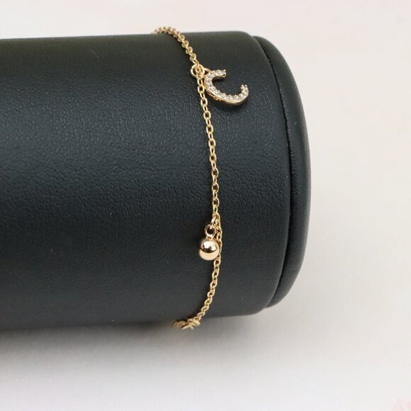 "Delicate Rose Gold Bracelet with CZ Charms & Adjustable Chain, XPBL0843 - Picture 9 of 12